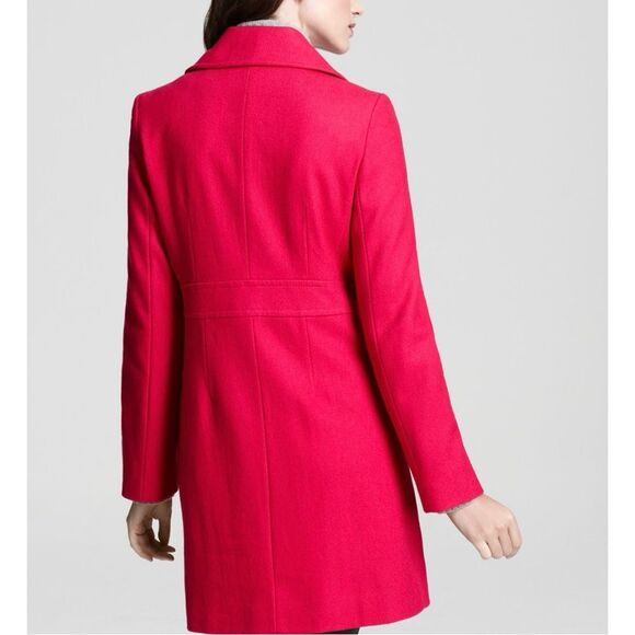 NWOT DKNY Turn Lock Babydoll Wool Coat-Black - Picture 2 of 7